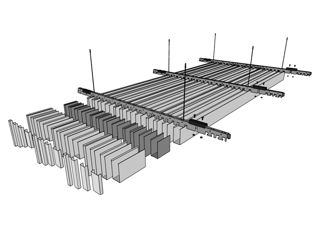 Metal Baffle Suspended Ceiling System